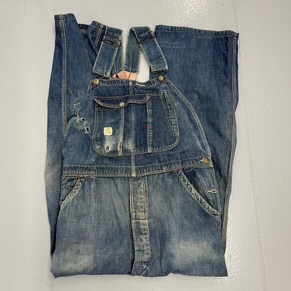 Vintage Other - Vintage 50s Blue Bell Blue Sanforized Denim Overalls 36x28